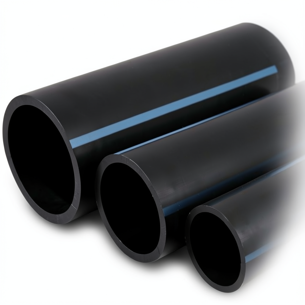 أنابيب HDPE NPF ضغط 6 بار قطر خارجي 90 مم سمك 2.7 مم لون أسود