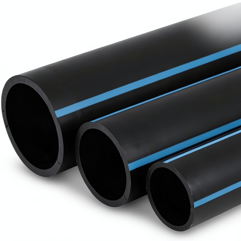 مواسير NPF HDPE ضغط 6 بار قطر خارجي 125 مم سمك 3.7 مم لون أسود