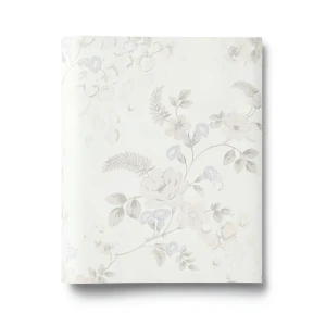 Italian Wallpaper Off White Floral Design, Size 10m x 0.70m, Model rc17019