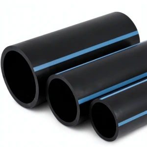 مواسير HDPE الوطني لشبكات المياه ضغط عالي 6 بار قطر 200 مم سمك 5.9 مم أسود