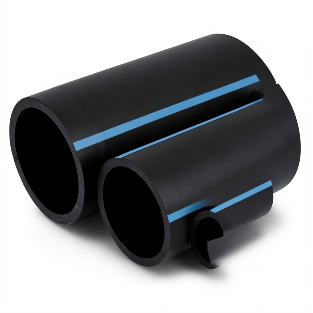 مواسير HDPE الوطني ضغط 6 بار قطر 225 مم سمك 6.6 مم لون أسود