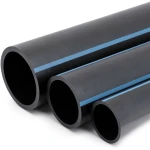NPF HDPE Pipes Pressure 6 Bar Diameter 250 mm Thickness 7.3 mm Black