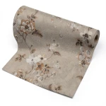 Italian Wallpaper Dark Beige Floral Design, Size 10mx0.70m, Model rc17023