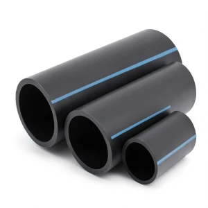 مواسير HDPE الوطني لشبكات المياه ضغط عالي 6 بار قطر 315 مم سمك 9.2 مم أسود