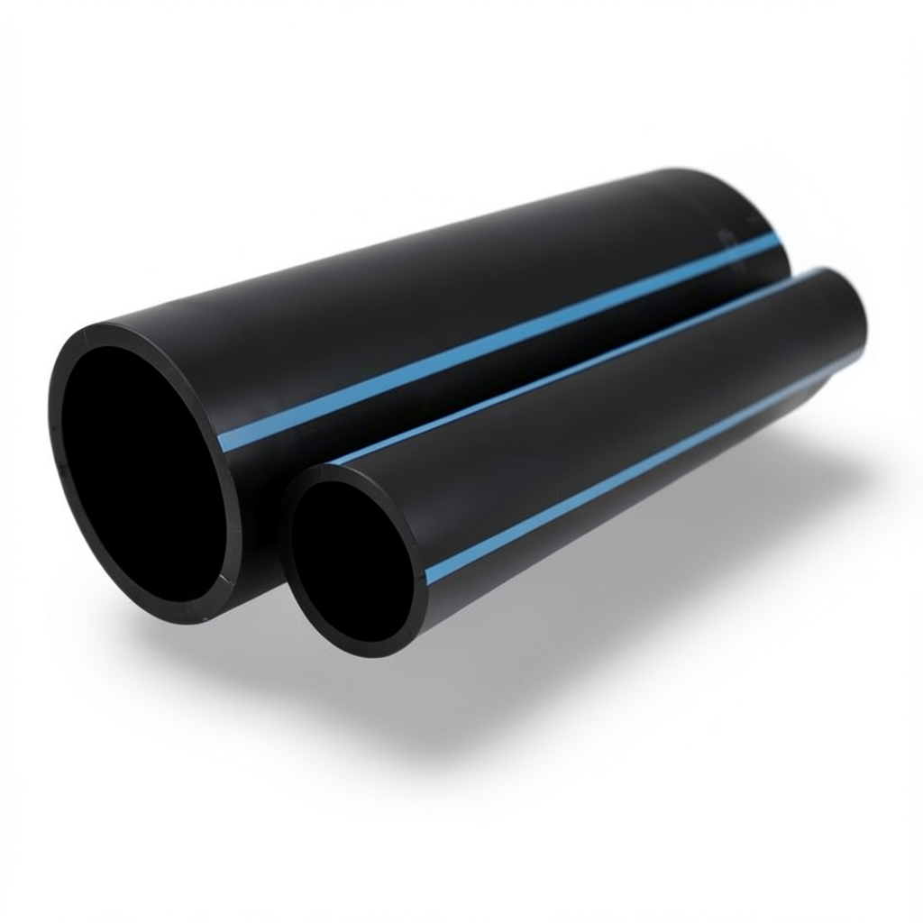 NPF HDPE Pipes High Pressure 6 Bar Diameter 450 mm Thickness 13.2 mm Black