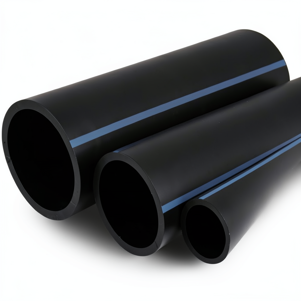 NPF HDPE Pipes Pressure 6 Bar Diameter 500 mm Thickness 14.6 mm Black