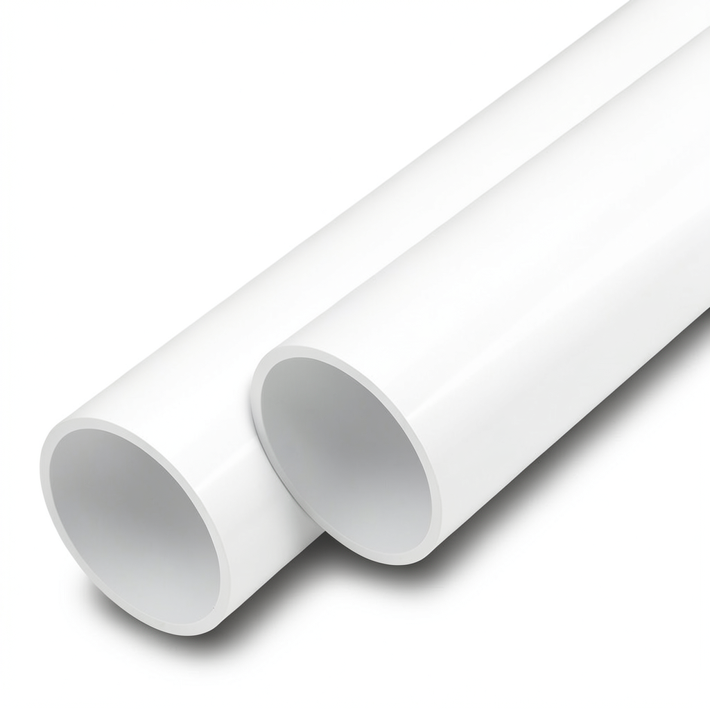 مواسير UPVC ضغط اسمي 12.5 بار قطر خارجي 180 مم سمك 8.6 مم أبيض