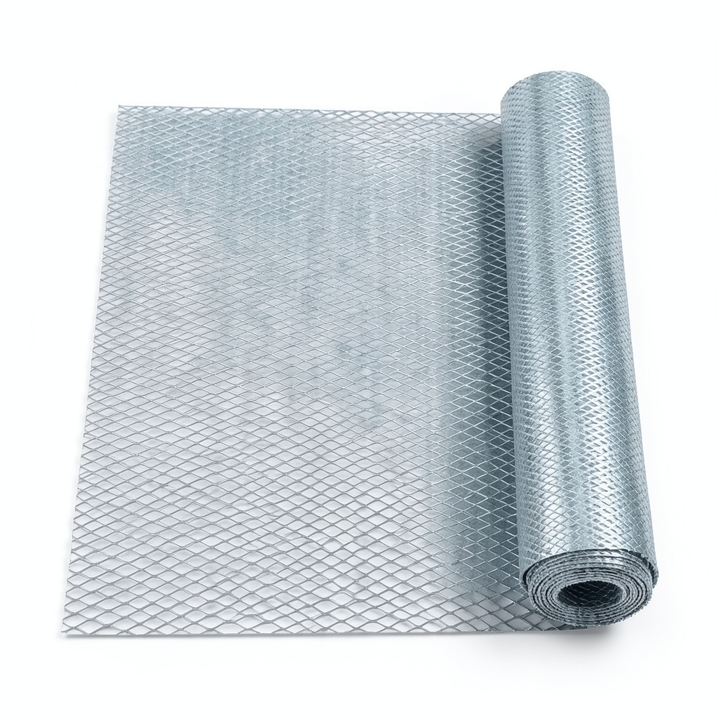 Galvanized Steel Expanded Metal Mesh Thickness 1.7 mm Width 2.44 m Length 7 m