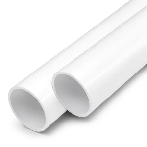 مواسير UPVC ضغط اسمي 12.5 بار قطر خارجي 200 مم سمك 9.6 مم لون أبيض