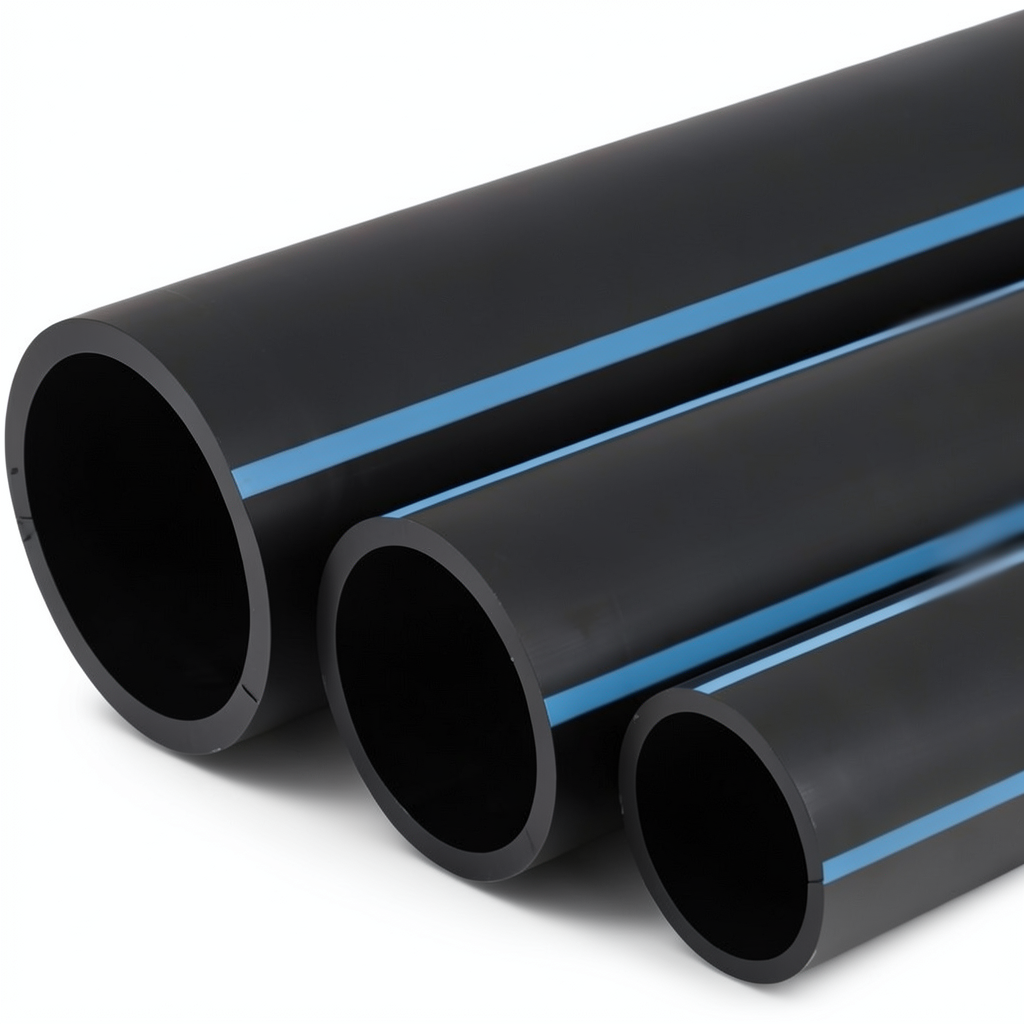 أنابيب HDPE NPF ضغط 6 بار قطر خارجي 90 مم سمك 2.7 مم لون أسود