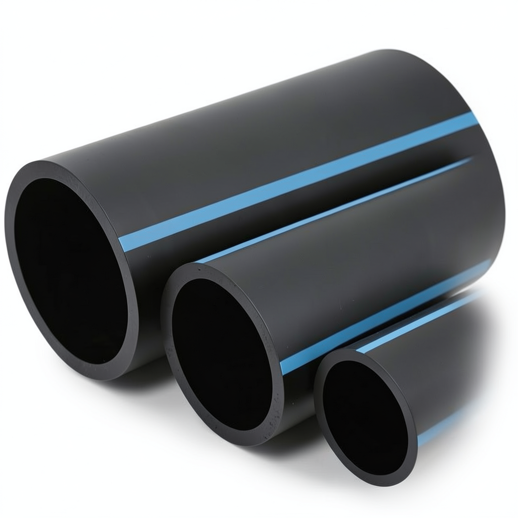 أنابيب HDPE الوطني للضغط العالي 6 بار قطر 110 مم سمك 3.2 مم لون أسود