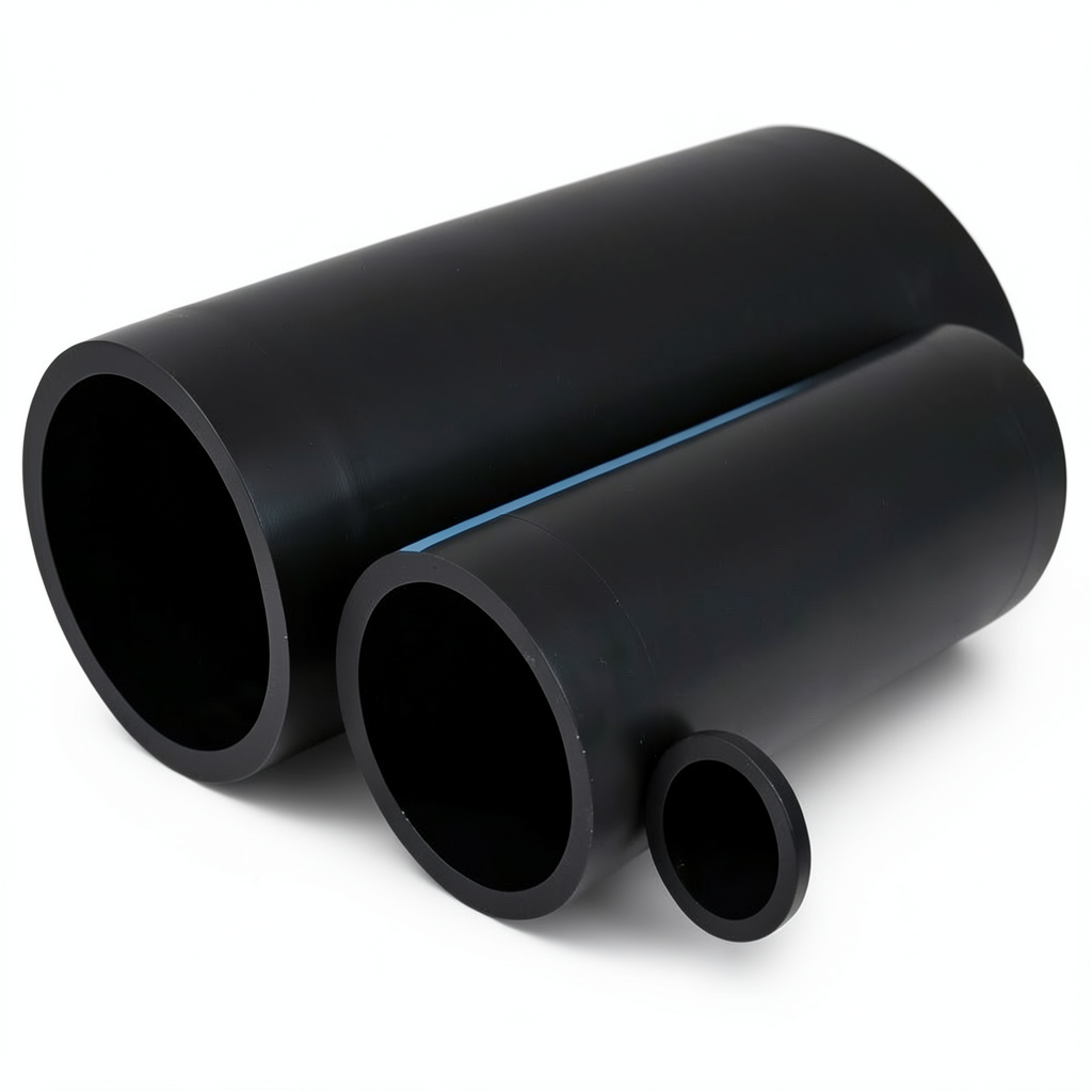 NPF HDPE Pipes Pressure 6 Bar Diameter 140 mm Thickness 4.1 mm Black