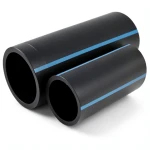 NPF HDPE Pipes Pressure 6 Bar Diameter 160 mm Thickness 4.7 mm Black