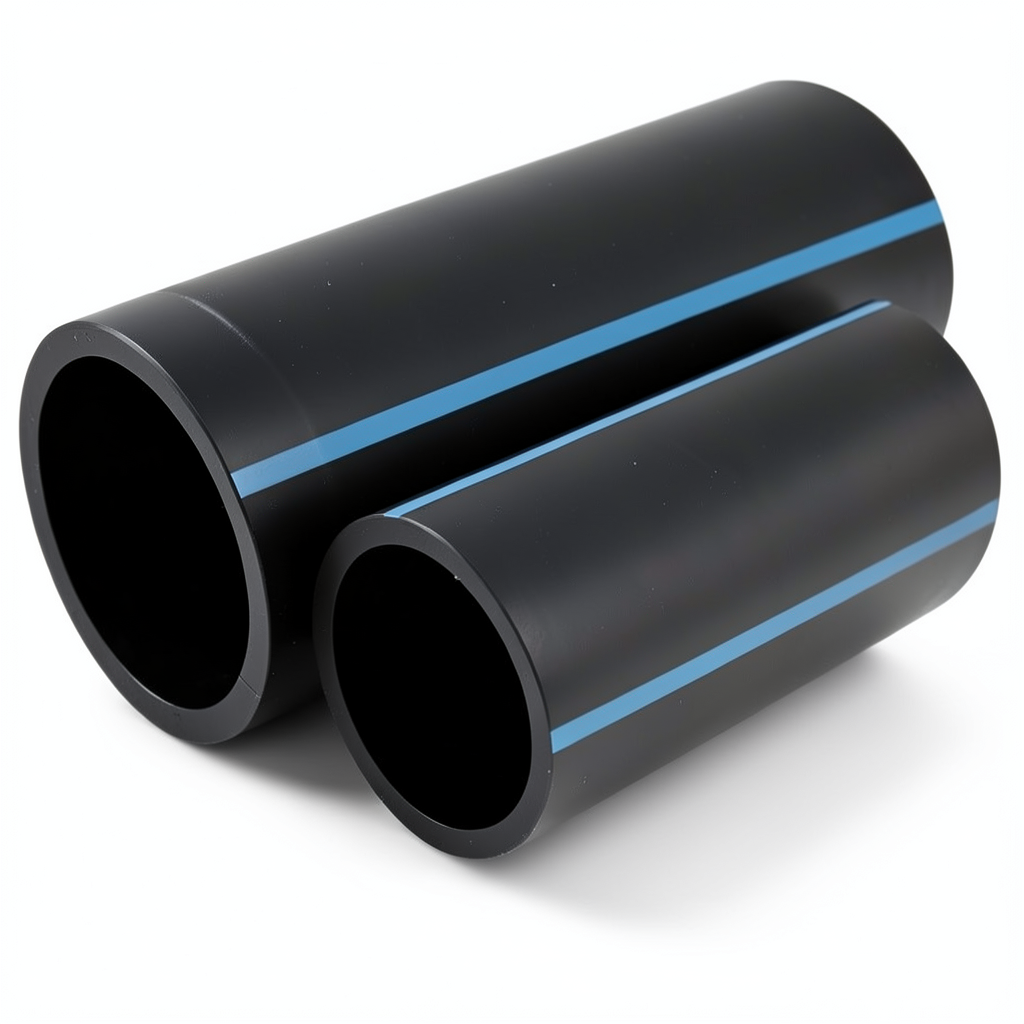 مواسير HDPE الوطني لشبكات المياه ضغط 6 بار قطر خارجي 160 مم سمك 4.7 مم أسود