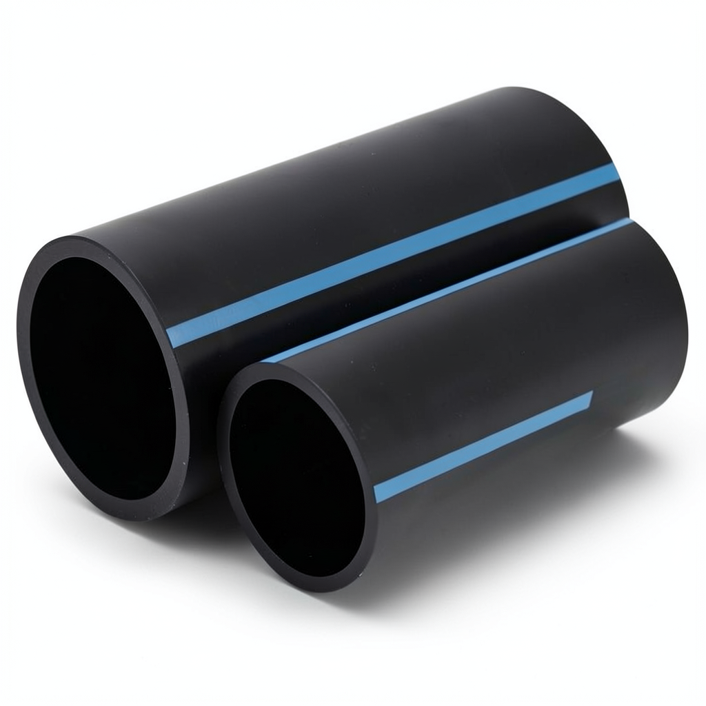 NPF HDPE Pipes Pressure 6 Bar Diameter 225 mm Thickness 6.6 mm Black