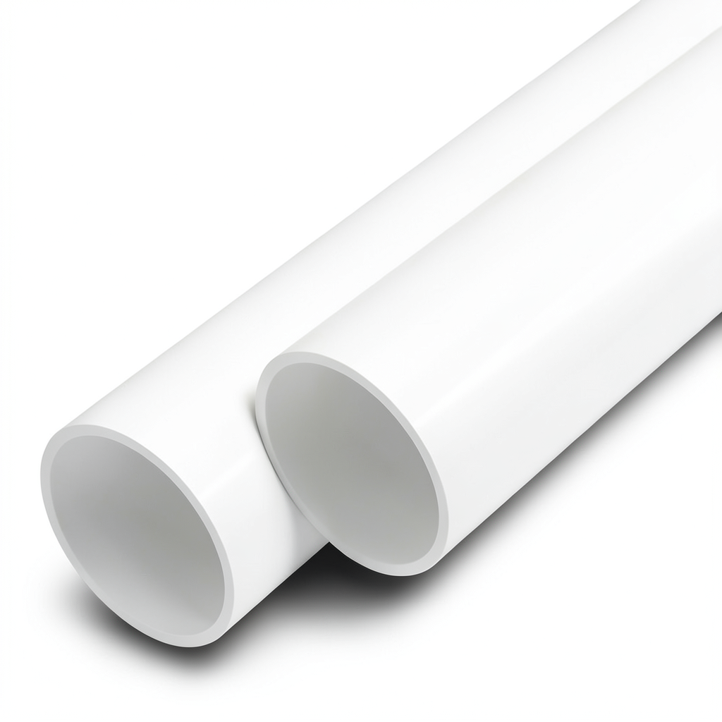 مواسير UPVC ضغط 12.5 بار قطر خارجي 50 مم سمك 3 مم لون أبيض