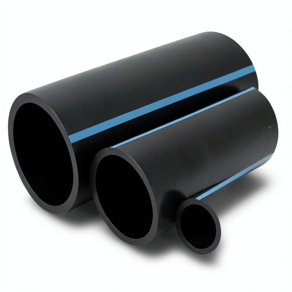 مواسير HDPE الوطني لشبكات المياه ضغط 6 بار قطر 280 مم سمك 8.2 مم أسود