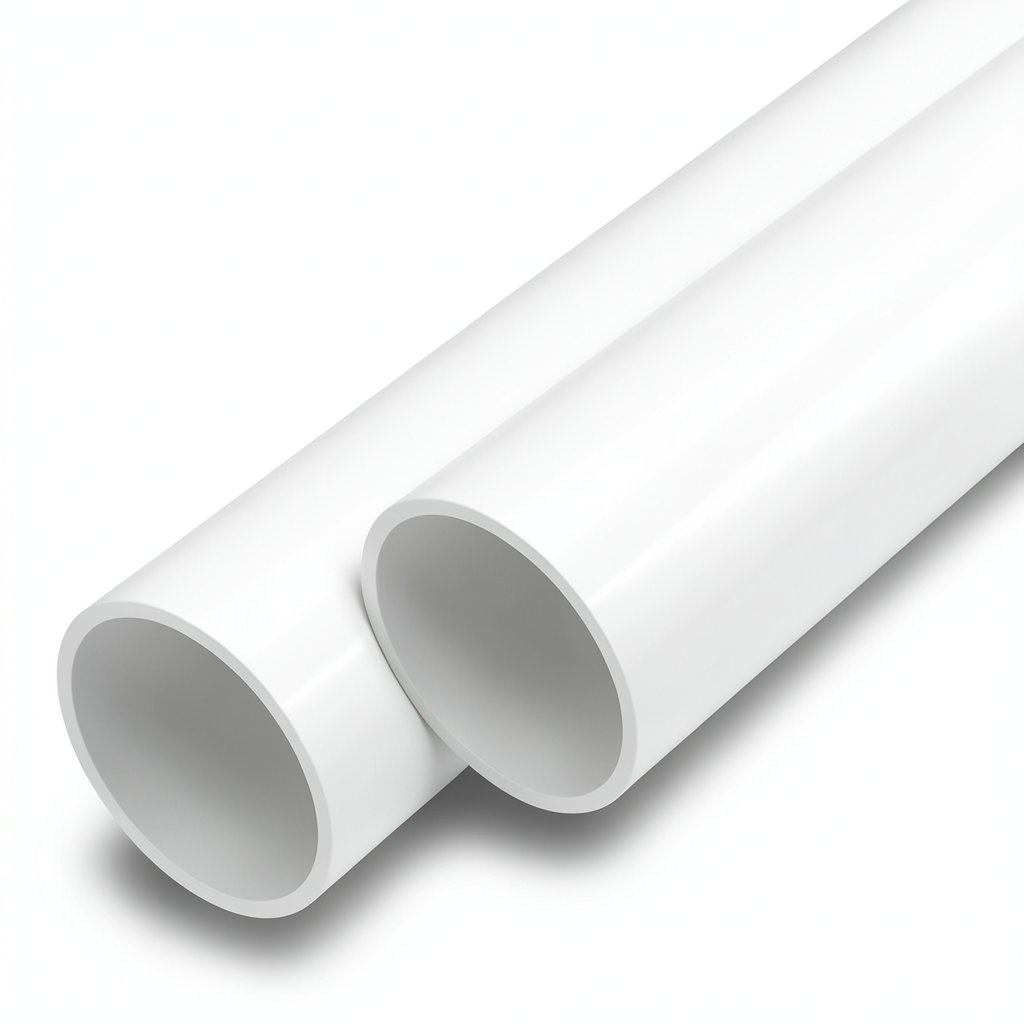 مواسير UPVC ضغط 12.5 بار قطر خارجي 90 مم سمك 5.4 مم لون أبيض
