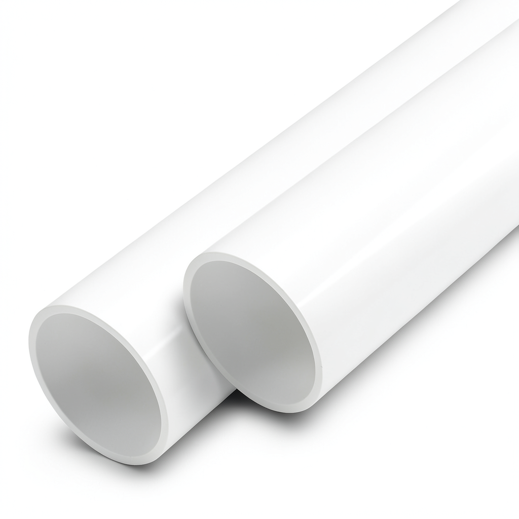 مواسير UPVC ضغط 12.5 بار قطر خارجي 125 مم سمك 6 مم لون أبيض