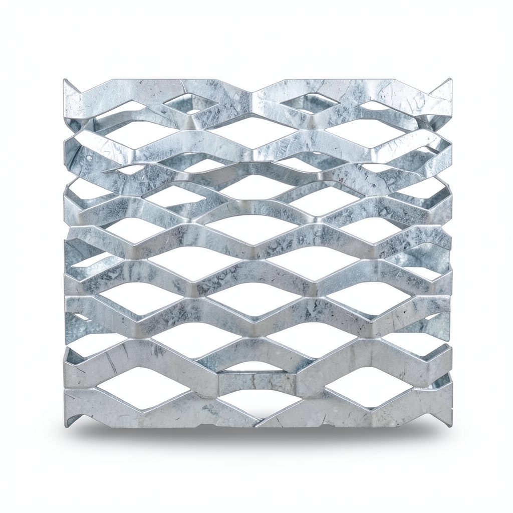 Galvanized Steel Expanded Metal Mesh Mazyoon Thickness 1.7 mm Width 2.44 M Length 5 M