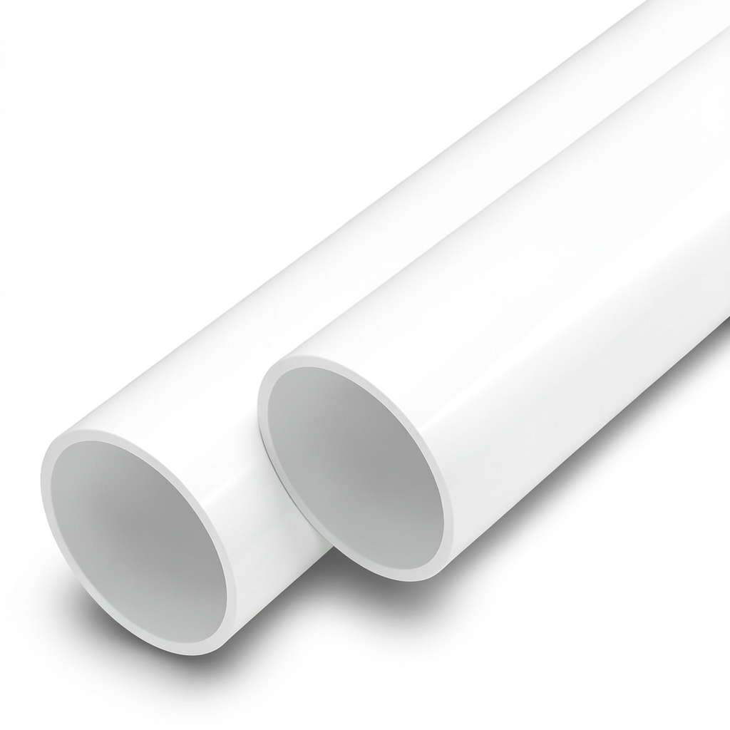 مواسير UPVC ضغط 12.5 بار قطر خارجي 25 مم سمك 1.5 مم لون أبيض