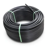 لفة أنابيب بلاستيك HDPE ضغط 3.2 بار PE 100، قطر خارجي 160 مم SDR 41، لون أسود
