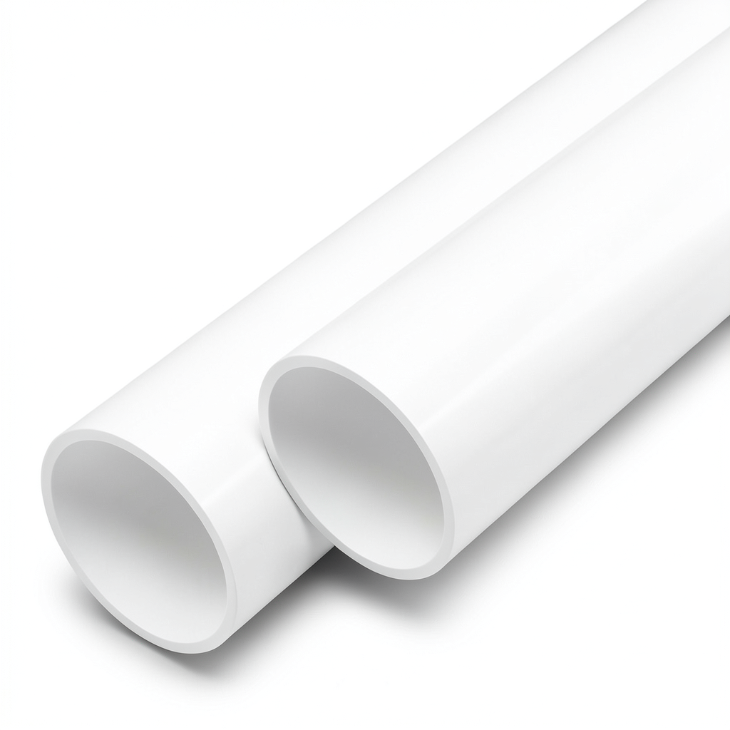 مواسير UPVC ضغط 12.5 بار قطر خارجي 90 مم سمك 5.4 مم لون أبيض