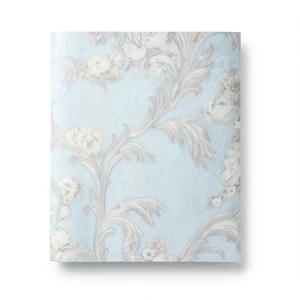 Italian Wallpaper Floral Design Pale Blue Color, Size 10mx0.70m, Model rc17049
