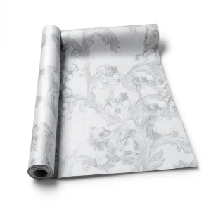 Italian Wallpaper Gray Color Floral Design, Size 10mx0.70m, Model rc17053