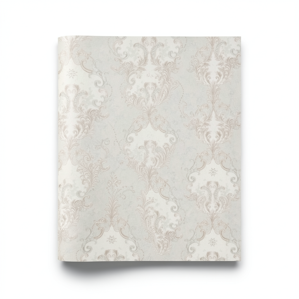Italian Wallpaper Classic Design 10m x 1.06m Pale Beige, Model 82812