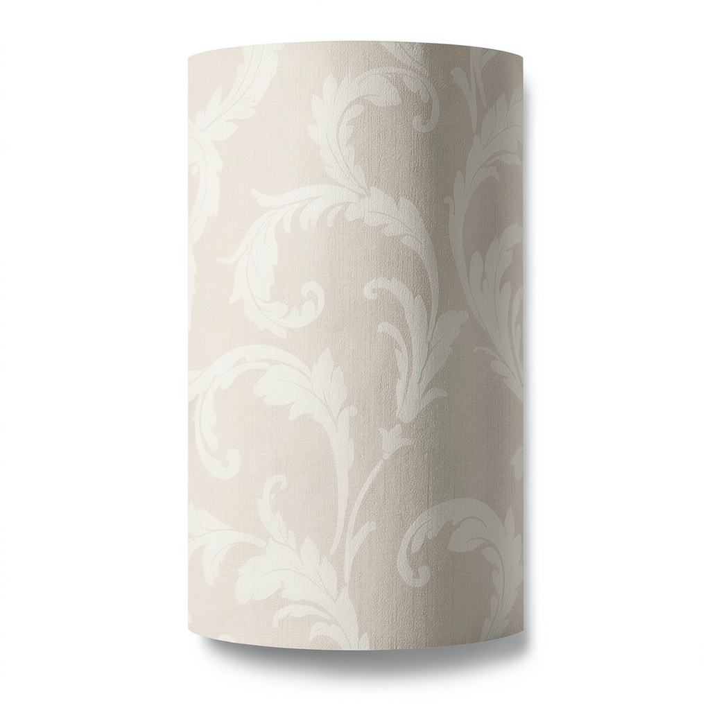 Italian Wallpaper Leaf-Patterned Design Beige Color, Size 10m x 0.73m, Model 305017