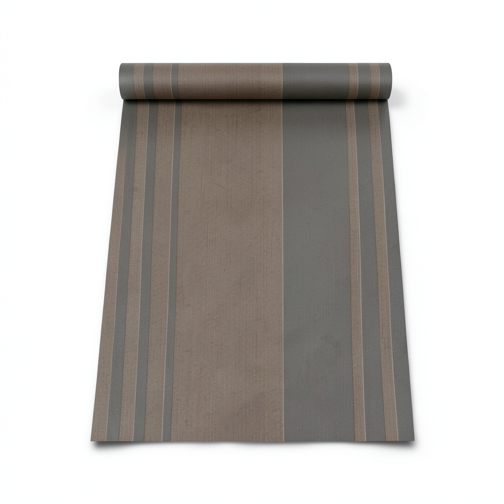 Italian Wallpaper Brown Color Striped Design, Size 10mx0.73m, Model 305019