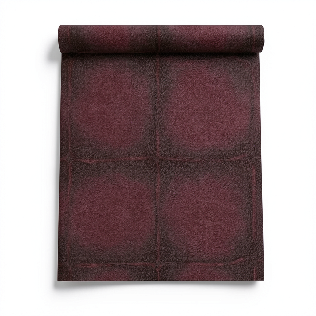 Italian Wallpaper Dark Red Color Modern Design, Size 10mx0.70m, Model rc17026