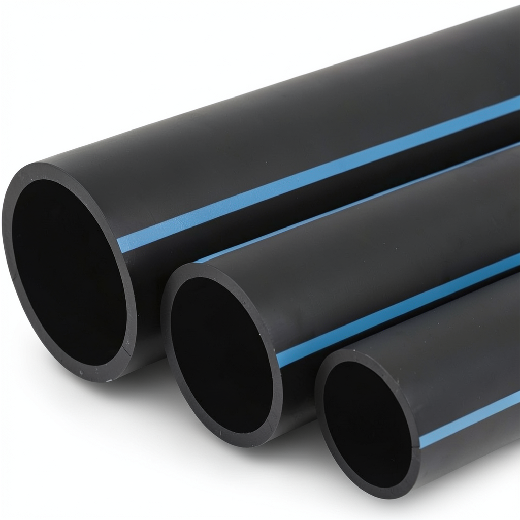 أنابيب HDPE الوطني الضغط 10 بار قطر خارجي 63 مم سمك 3 مم لون أسود