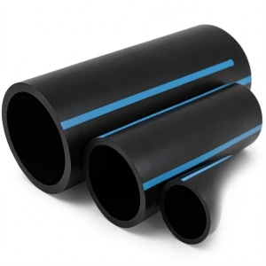 أنابيب HDPE الوطني للضغط العالي 10 بار، قطر خارجي 125 مم، سمك 6 مم، أسود