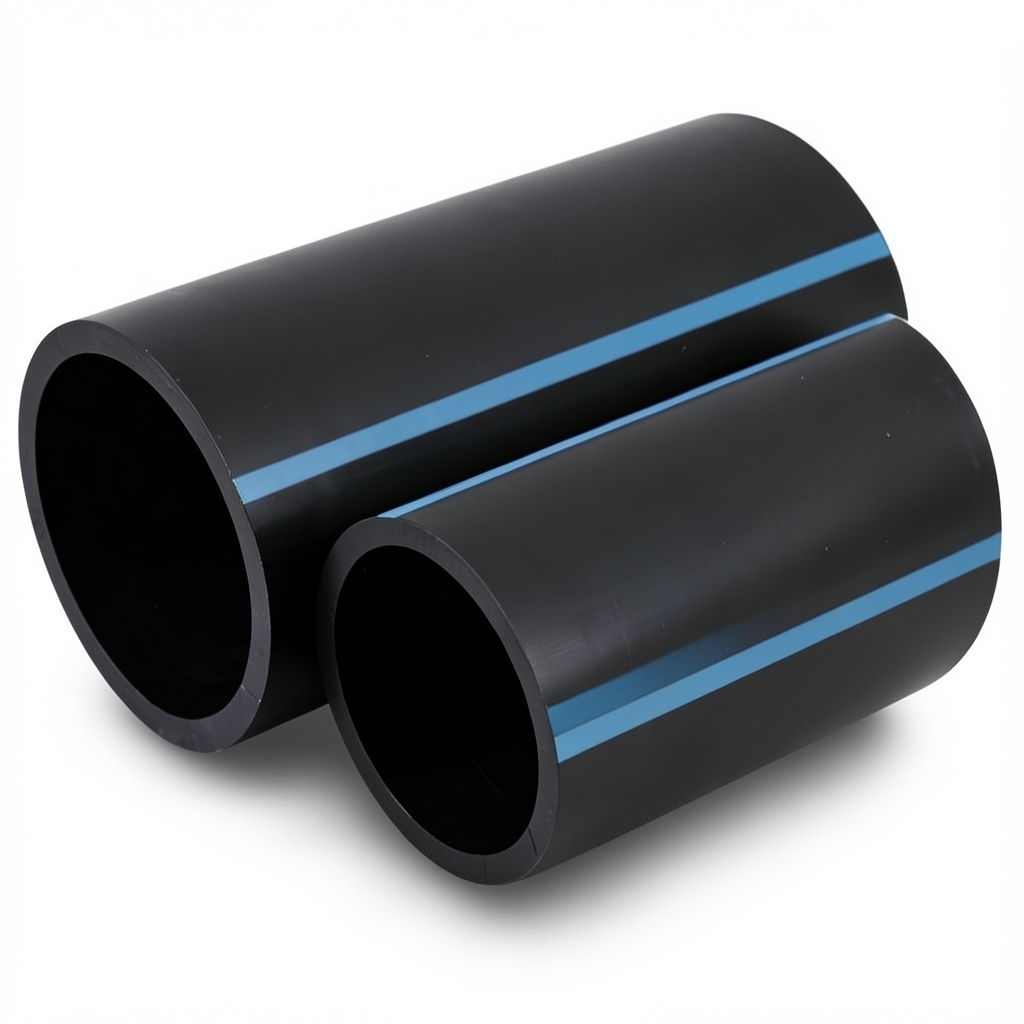 أنابيب HDPE الوطني ضغط 10 بار قطر خارجي 140 مم سمك 6.7 مم لون أسود