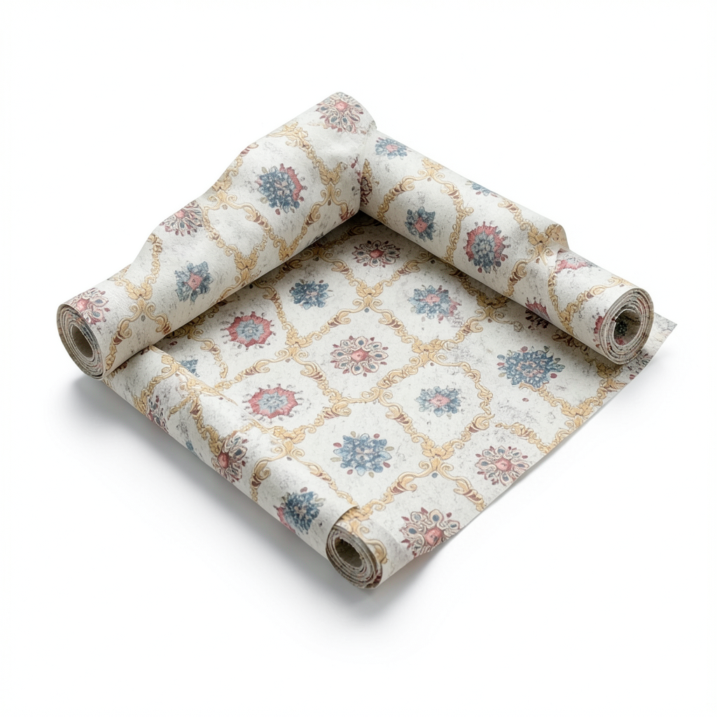 Italian Wallpaper Classic Design 10m x 1.06m Beige, Model 82818