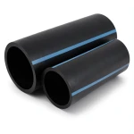 NPF HDPE Pipes Pressure 10 Bar Outside Diameter 160 mm Thickness 7.7 mm Black