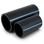 NPF HDPE Pipes Pressure 10 Bar Outside Diameter 200 mm Thickness 9.6 mm Black