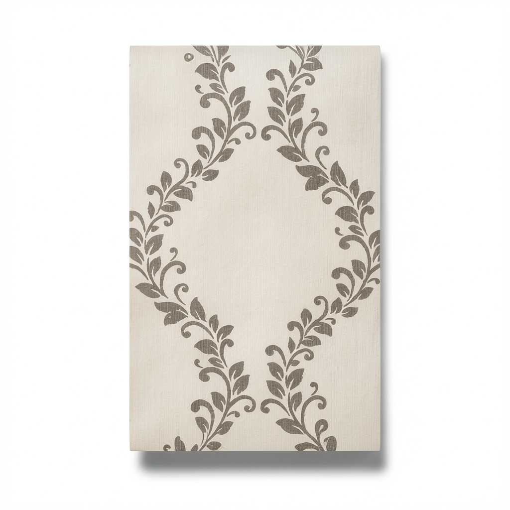 Classic Wallpaper Length 10m, Width 0.73m, Light Beige Color, Model 305030