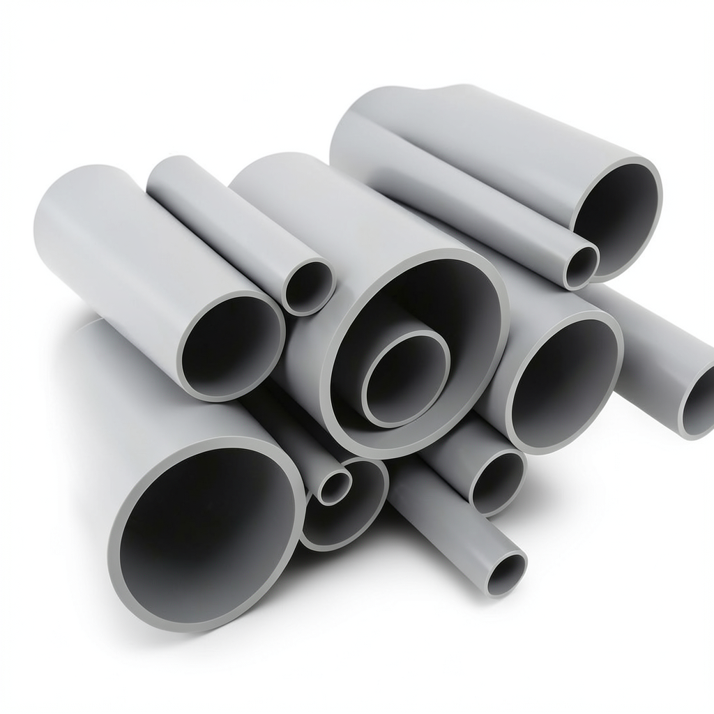 انابيب UPVC جدول 80 مقاس 1/2 إنش سمك 3.73 مم لون رمادي