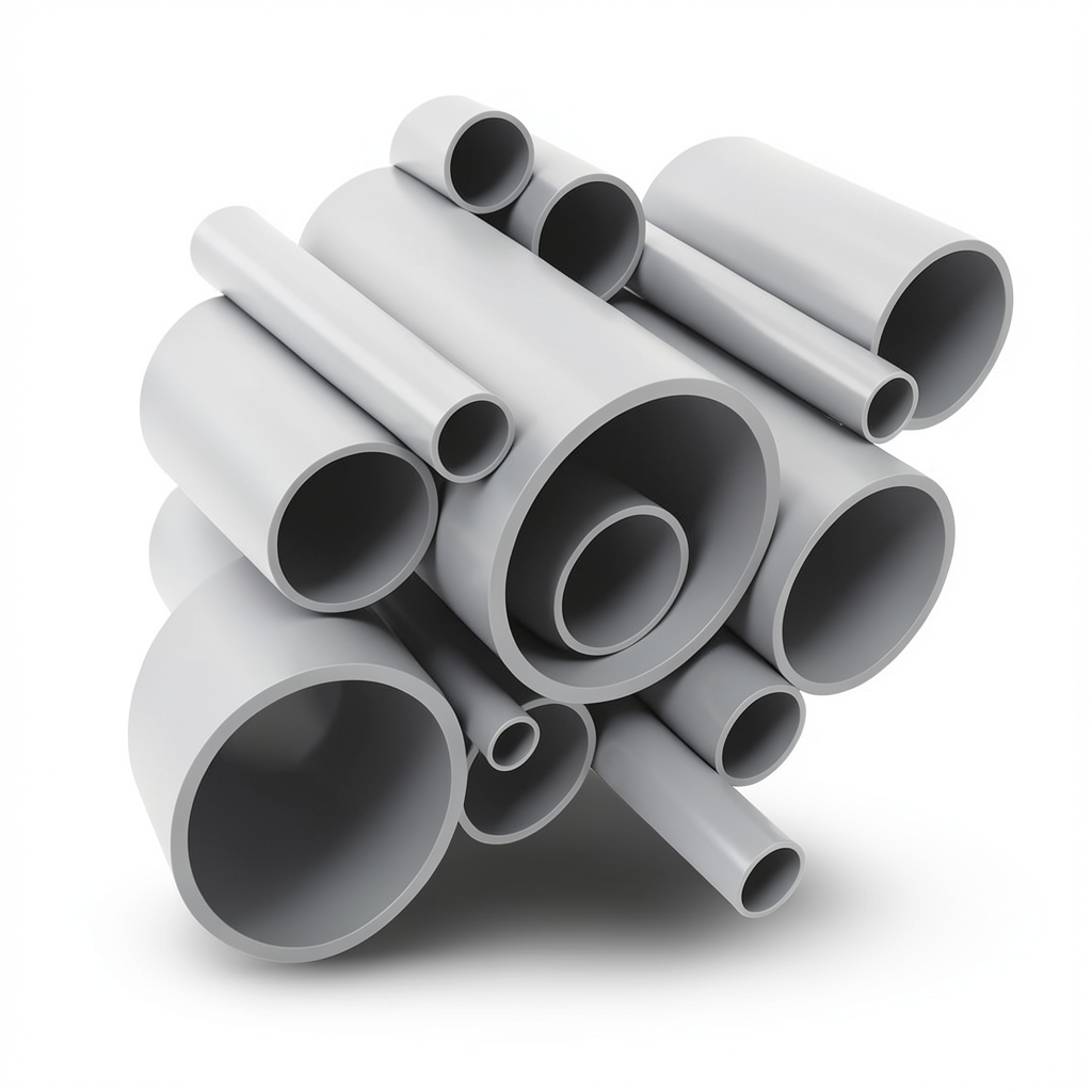 أنابيب UPVC جدول 80 مقاس 1 1/2 إنش سمك 5.08 مم لون رمادي