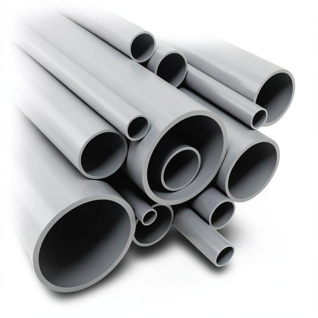 أنابيب UPVC جدول 80 مقاس 3 إنش سمك 7.62 مم لون رمادي