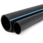 NPF HDPE Pipes Pressure 6 Bar Diameter 630 mm Thickness 18.4 mm Black