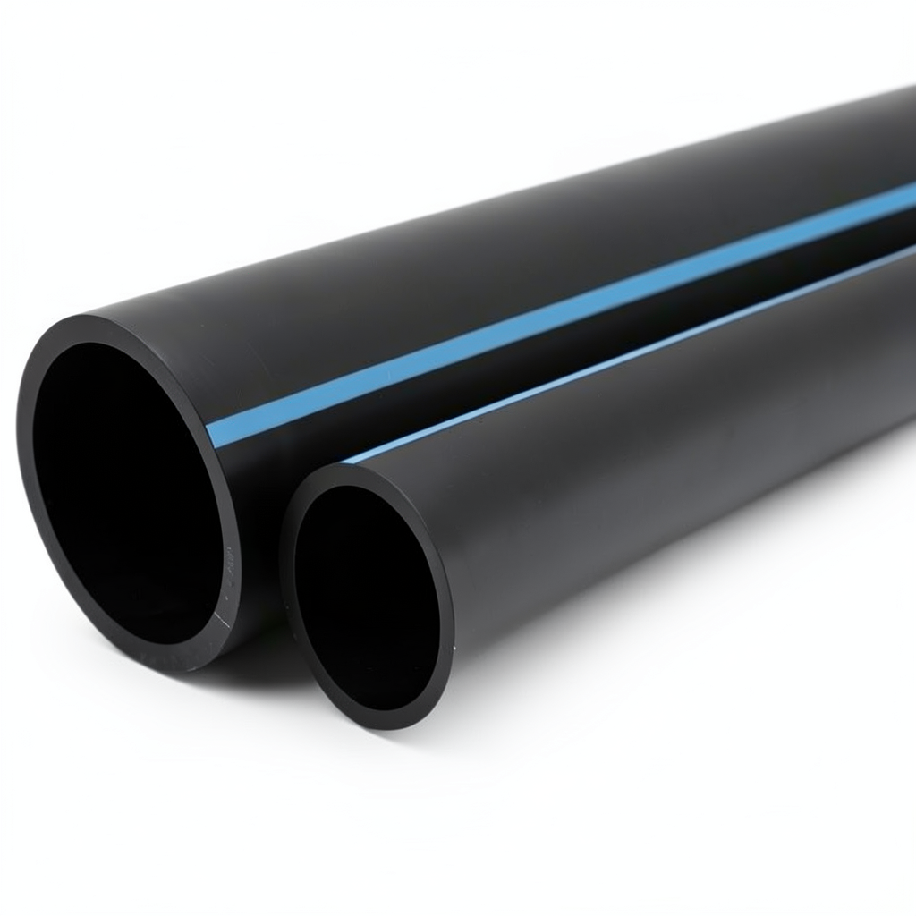 مواسير HDPE الوطني لشبكات المياه ضغط 6 بار قطر خارجي 630 مم سمك 18.4 مم أسود