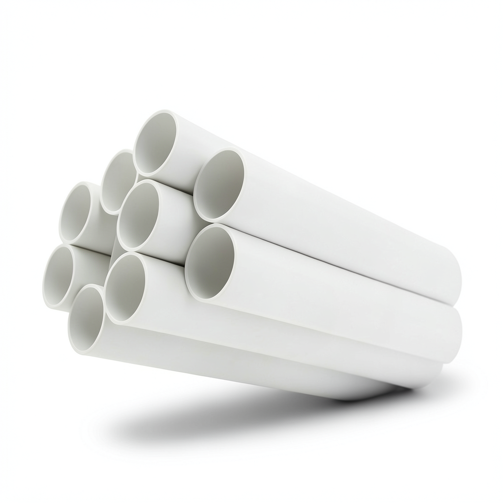 مواسير UPVC مقاس 4 إنش ضغط 6.9 بار سمك 2.8 مم لون أبيض