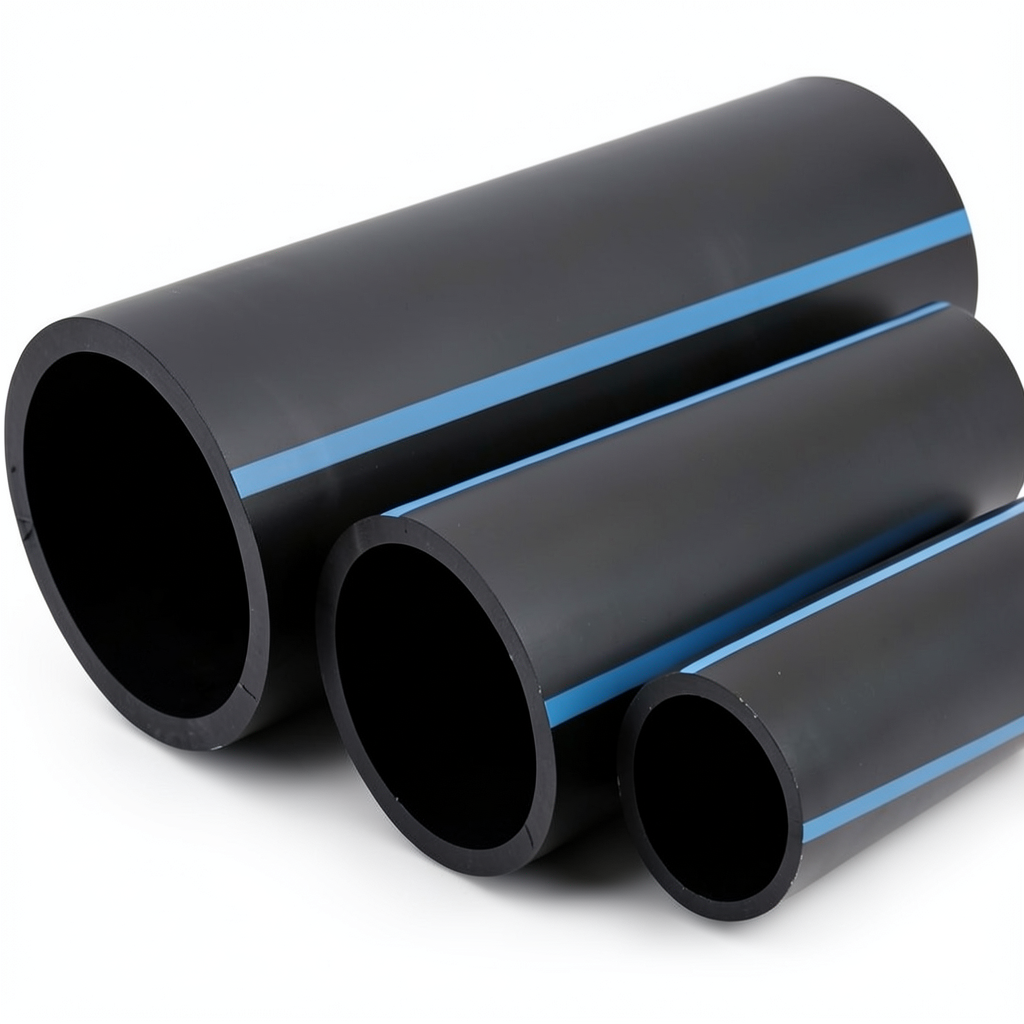 أنابيب HDPE الوطني ضغط عالي 10 بار، قطر 75 مم، سمك 3.6 مم، أسود