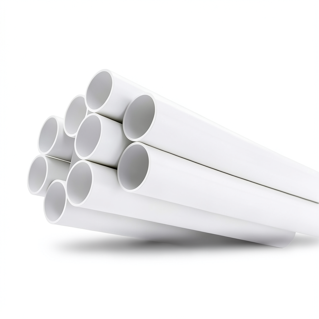 مواسير UPVC ضغط 6.9 بار مقاس 6 إنش سمك 4.11 مم لون أبيض
