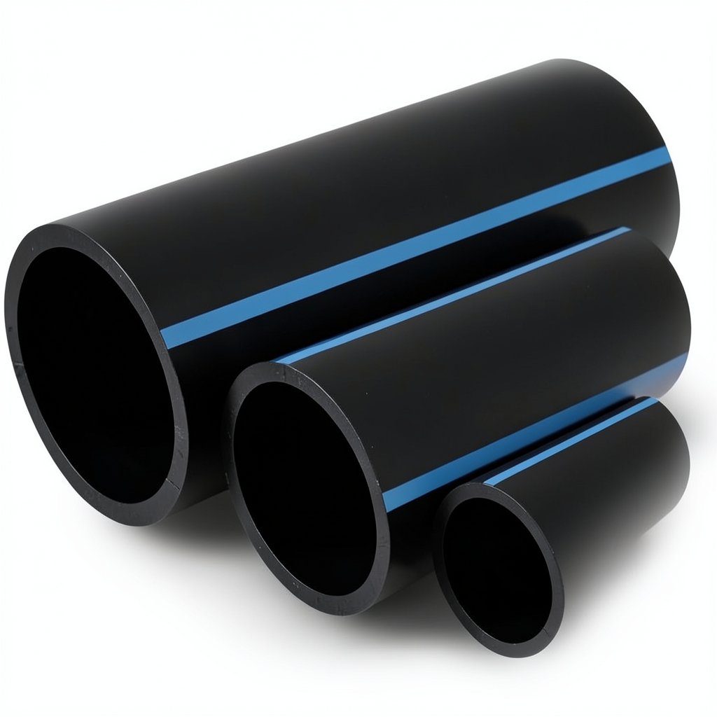 أنابيب HDPE الوطني ضغط 10 بار قطر خارجي 90 مم سمك 4.3 مم لون أسود