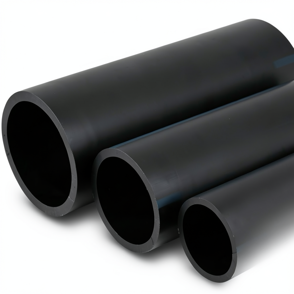 أنابيب HDPE الوطني ضغط 10 بار قطر خارجي 140 مم سمك 6.7 مم لون أسود